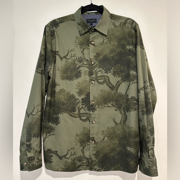 Botanical print button down shirt - Picture 1 of 4